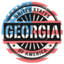 United States Of America Flag Georgia Sticker