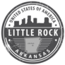 United States Of America Little Rock Arkansas Circle Stamp Sticker