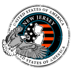 United States Of America New Jersey Illustration Sticker