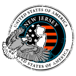 United States Of America New Jersey Illustration Sticker