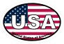 United States Of America Usa American Oval Sticker