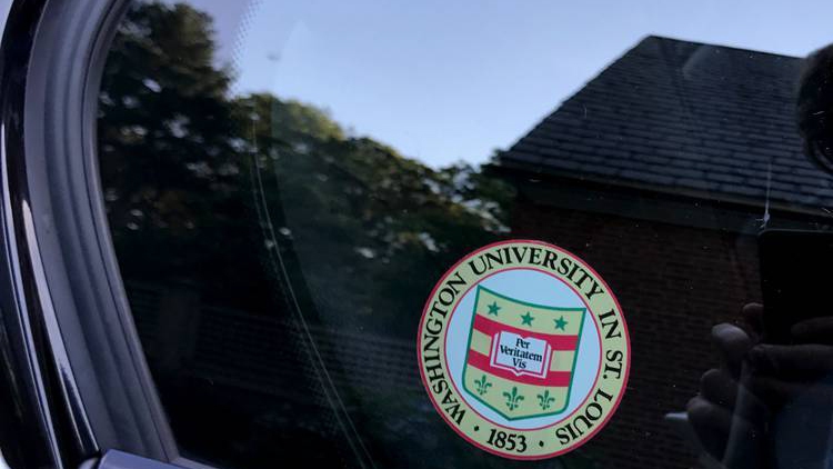 University Front Adhesive Sticker