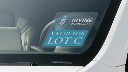 University Parking Permit In Static Cling