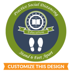 University Social Distancing Floor Stickers