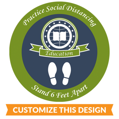 University Social Distancing Floor Stickers