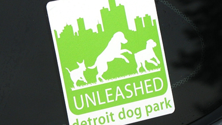 Unleashed Detroit Dog Park Custom Rounded Rectangle Stickers