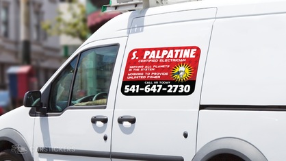 Updated Electrician Car Door Magnet Image