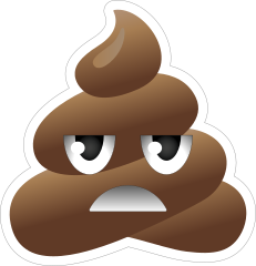 Upset Poop Emoji Sticker