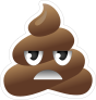 Upset Poop Emoji Sticker
