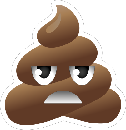 Upset Poop Emoji Sticker