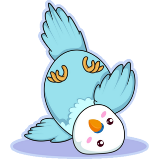 Upside Down Parakeet Sticker