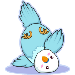 Upside Down Parakeet Sticker