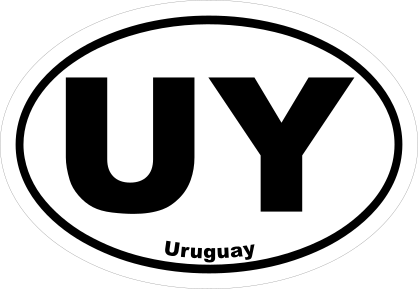 Uruguay Uy Oval Sticker