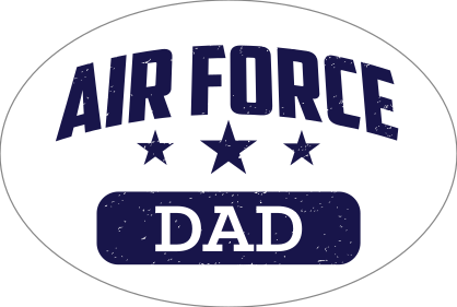 US Air Force Dad Oval Sticker