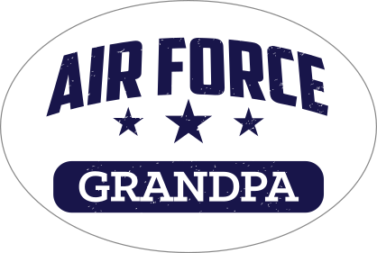 US Air Force Grandpa Oval Sticker