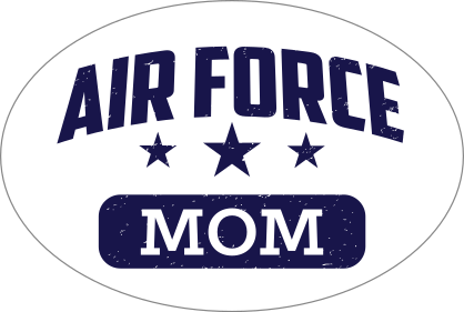 US Air Force Mom Oval Sticker