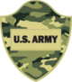 US Army Camouflage Shield Sticker