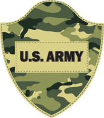 US Army Camouflage Shield Sticker