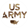 US Army Camouflage Text Sticker