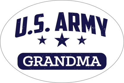 US Army Grandma Oval Sticker