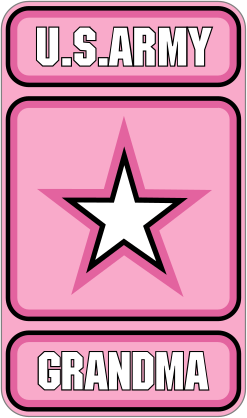 US Army Grandma Pink Sticker