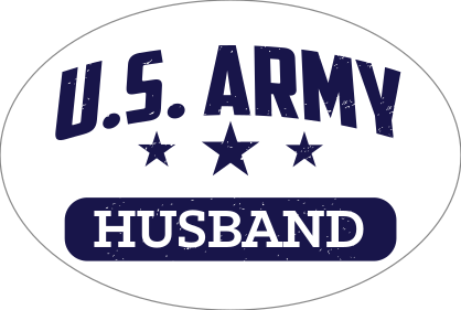 US Army Husband Oval Sticker