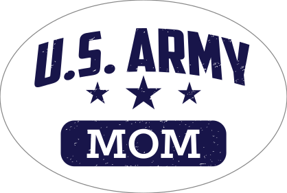 US Army Mom Oval Sticker
