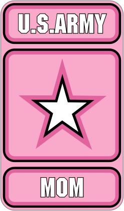 US Army Mom Pink Sticker