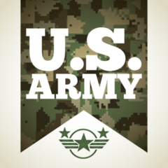 US Army Ribbon Banner Sticker