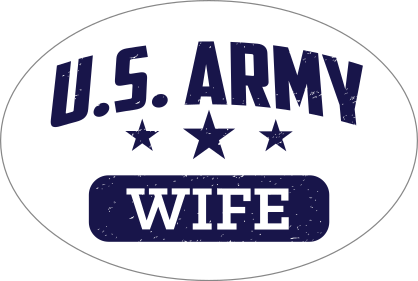 US Army Wife Oval Sticker