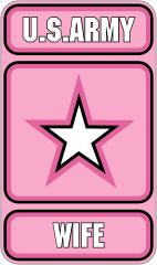 US Army Wife Pink Sticker