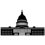 Us Capitol Building Silhouette Washington DC Sticker