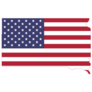 Us Flag Administrative Map Of South Dakota Sticker