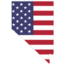 Us Flag Map Of The Federal State Of Nevada Sticker