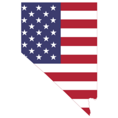 Us Flag Map Of The Federal State Of Nevada Sticker