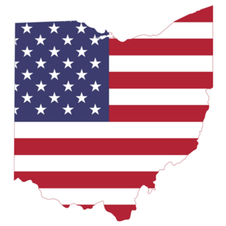 Us Flag State Of Ohio Sticker