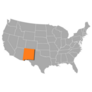 US Map With New Mexico Highlighted Sticker