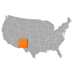 US Map With New Mexico Highlighted Sticker