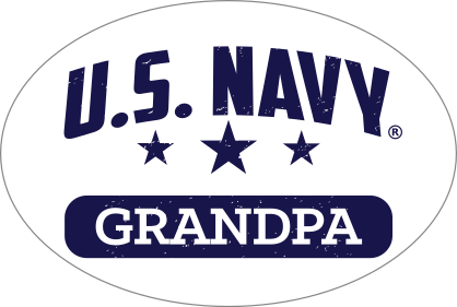 US Navy Grandpa Oval Sticker