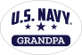 US Navy Grandpa Oval Sticker