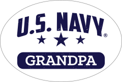 US Navy Grandpa Oval Sticker