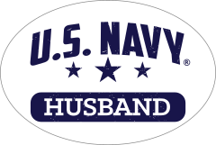 US Navy Husband Oval Sticker