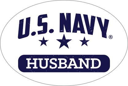 US Navy Husband Oval Sticker