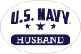 US Navy Husband Oval Sticker