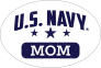 US Navy Mom Oval Sticker