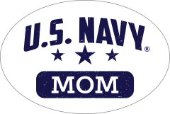 US Navy Mom Oval Sticker