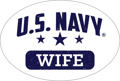 US Navy Wife Oval Sticker