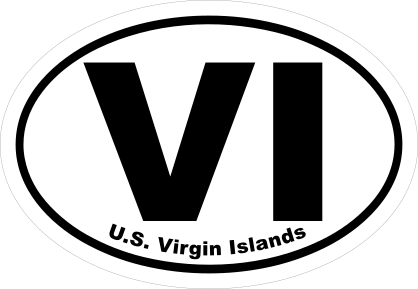 U.S. Virgin Islands Vi Oval Sticker