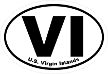 U.S. Virgin Islands Vi Oval Sticker
