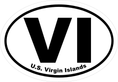 U.S. Virgin Islands Vi Oval Sticker